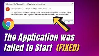 NEW FIX - Application Failed to Start Because Side by Side Configuration is Incorrect