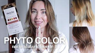 Back to NATURAL DARK BLONDE with PHYTO HAIR COLOR 8  Incredible Results