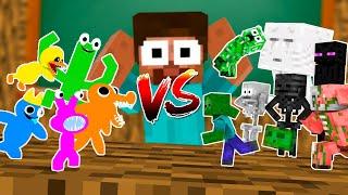 Monster School  Funny Rainbow Friends - Minecraft Animation