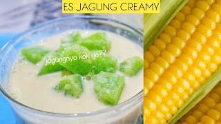 Es jagung creamy  wah mantap abis ini buat takjil buka puasa nanti save aja siapa tau butuh nanti