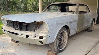 Abandoned For 40 Years 1966 Ford Mustang Restoration Project.