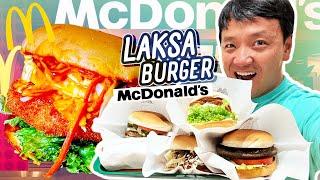McDonald’s LAKSA BURGER & FRIED CHICKEN McDonald vs Mos Burger in Singapore