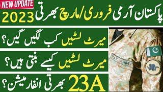 Pak Army 23A Batch Soldier Selection Procedure 2023  Pak Army Final Merit Lists 2023