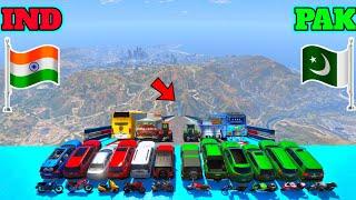 India Vs Pakistan  Gta 5 Indian Cars Vs Pakistan Cars Long Jumping Challenge Gta 5 Gameplay