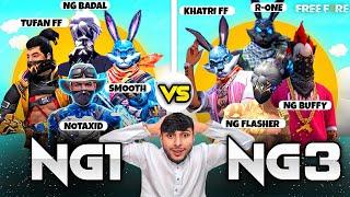 NG1 VS NG3 SMOOTH VS KHATRI 4VS4  #freefire  #nonstopgaming