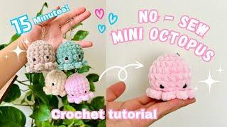 EASY beginner friendly crochet tutorial - How to crochet a mini octopus in 15 MINUTES  no - sew