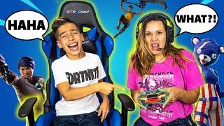 TEACHING My MOM How to Play FORTNITE BAD IDEA  Royalty Gaming