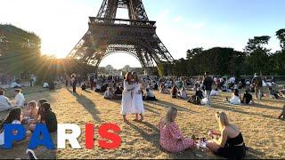 4K HDR PARIS 2023  Lost in the Streets of Paris on Foot France Walking Tour sunset