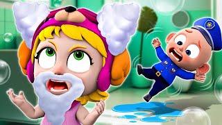 Clumsy Police Officer   Baby Play With Soap 🫧  NEW  Funny Nursery Rhymes For Kids