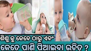 ଶିଶୁ କୁ କେବେ ଠାରୁ ଏବଂ କେତେ ପାଣି ପିଆଇବା ଉଚିତ୍। How much water should Babies Drink। Odia Baby Care Tip