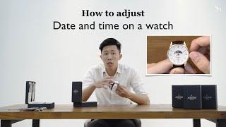 How to set the date and time on a watch