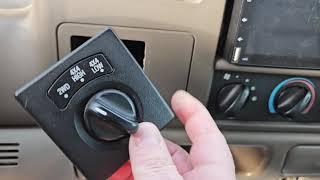 How to replace a 4WD Switch & Test It on a 99-03 F250 F350 PN F75Z-7Z155-BA