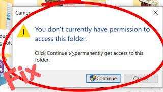 You dont currently have permission to access this folder windows 1087 on External Drive