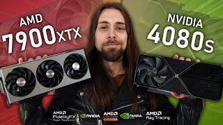 RX 7900 XTX vs RTX 4080 Super - Rasterization Ray Tracing & DLSSFSR Benchmarks