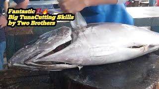 Fantastic‼️ Big Tuna Cutting Skills by Two Brothers