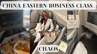 NEW China Eastern Airlines Business Class Review What went WRONG  London Shanghai Tokyo VLOG