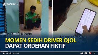 Momen Sedih Driver Ojol dapat Orderan Fiktif Jongkok Sambil Pandangi Nota Pembayaran