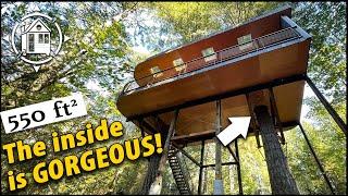 Their gorgeous treehouse home is 35 feet up in the air