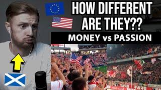 Reaction To Football Fans and Atmosphere USA vs Europe