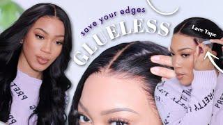 PreCut + Pre-Everything Wig  Glueless Lace Wig Install + Lace Tape  UNice Hair