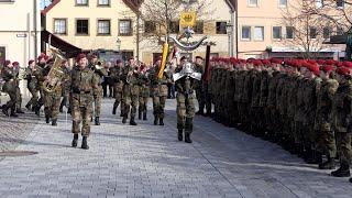 Gelöbnis von 61 Rekruten der Bundeswehr in Haßfurt - 3. Kompanie Logistikbataillon 467 Volkach