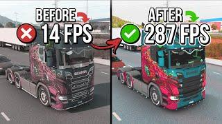  EURO TRUCK SIMULATOR 2 HOW TO BOOST FPS AND FIX FPS DROPS  STUTTER Low-End PC ️