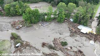 Drone video Lyndonville flooding