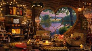 Happy White Valentine Day at Cozy Coffee Shop Ambience - Jazz Music For Relax Study Work and Love