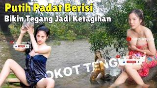 DADA Montok Putih Mulus  Mengintip Aktifitas Para Gadis Desa Di Sungai Tengah Hutan Jati