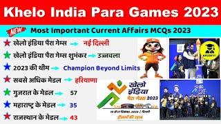 Khelo India Para Games 2023 MCQs  खेलो इंडिया पैरा गेम्स 2023 Question  Khelo India Gmes 2023  GK
