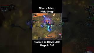 DK 3v3 vs RMP - Silence Priest DESTROY The Mage #wotlkpvp #gaming #worldofwarcraft #wowclassic