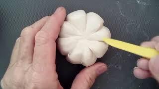 Sculpting with Air Dry Clay Pumpkin shaping part 12