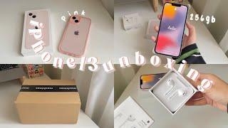 iPhone 13 unboxing    Pink + 256GB  