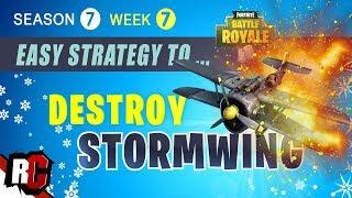 Fortnite WEEK 7 Easy Strategy to Destroy X4-Stormwing Plane +Plane Map Locations Season 7