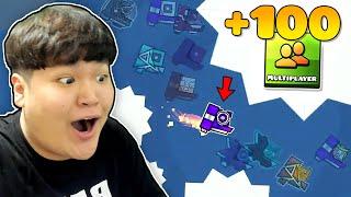 100 PLAYERS in 2.2 MULTIPLAYER MODE EXTREME PLATFORMER  Geometry Dash 2.2