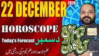 Aj ka Din  Daily Horoscope 22 December 2020  Astrology Numerology Astrologer Ali Zanjani Personal