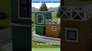 #housedesign #pinoyhouse #shorts Modern Tiny House Design Idea with Loft  30 sqm floor area