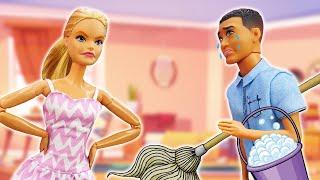 Oh no che disordine a casa di Barbie Video per bambini con le bambole Barbie e Ken in italiano