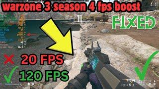 How to Fix warzone 3 season 4 fps boost  warzone 3 graphics settings