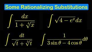 Some rationalizing substitutions for integrals