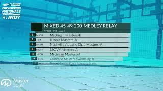 Mixed 200 Medley Relay Even Heats 2-16  USMS 2024 Spring Nationals  Indianapolis IN