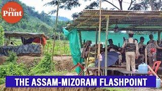 At this flashpoint on Assam-Mizoram border the 2 forces stand guard with guns pointed at each other