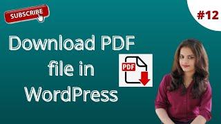 how to add downloadable pdf to wordpress site