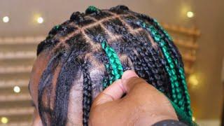 Knotless With a Pop of Color tucking method  • BraidsbyTyTi