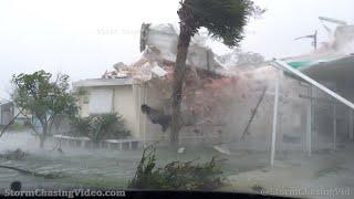 Extreme Debris Filled Winds Placida Florida - Hurricane Ian - 9282022