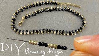 How to Make Necklace with Beads Seed Bead Jewelry Making Tutorials