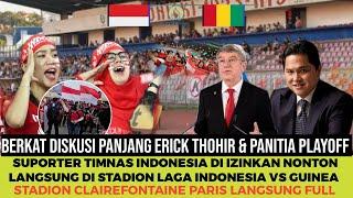 BISMILLAH  SUPORTER TIMNAS INDONESIAU23 LANGSUNG PADATI STADION LAGA INDONESIA VS GUINEA .