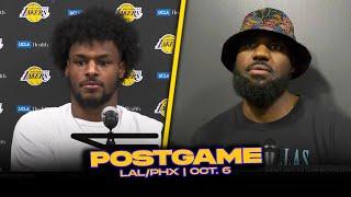 LakersSuns Postgame x Analysis LeBron Bronny Redick Christie Reactions  Oct 6 2024