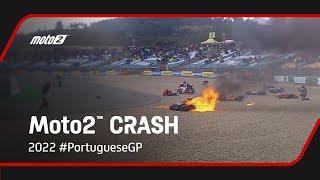 Multiple rider crash brings out the red flag in Moto2™  2022 #PortugueseGP
