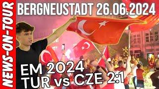 TURCZE 21 Bergneustadt 26.06.2024 EM 2024 Türkische Fans feiern Autocorso Fanjubel Türkiye